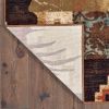 7' X 9' Rustic Brown Animal Lodge Area Rug