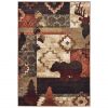 7' X 9' Rustic Brown Animal Lodge Area Rug