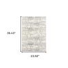 2' X 3' Gray and Ivory Shag Power Loom Area Rug