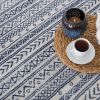 20' Navy Blue Abstract Runner Rug