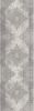 2' X 13' Gray Distressed Medallion Runner Rug