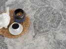 8' X 11' Gray Distressed Medallion Area Rug