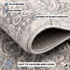 8' X 11' Gray Distressed Medallion Area Rug