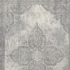 8' X 11' Gray Distressed Medallion Area Rug