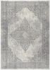 8' X 11' Gray Distressed Medallion Area Rug