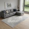 8' X 11' Gray Distressed Medallion Area Rug