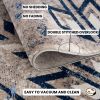 8' X 11' Blue And Beige Southwestern Area Rug