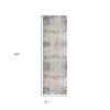 20' Blue And Beige Floral Runner Rug