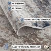 2' X 6' Navy Blue Distressed Striations Area Rug
