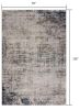 8' X 11' Navy Blue Distressed Striations Area Rug