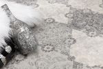 20' Gray And Ivory Trellis Runner Rug