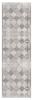 2' X 8' Gray Distressed Trellis Pattern Runner Rug