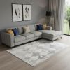 8' X 11' Gray Distressed Trellis Pattern Area Rug