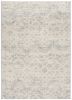 2' X 5' Ivory and Gray Ikat Power Loom Distressed Area Rug