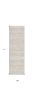 2' X 6' Ivory Distressed Ikat Pattern Area Rug