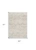 5' X 8' Ivory Distressed Ikat Pattern Area Rug
