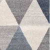 2' X 10' Navy Blue Geometric Diamond Runner Rug