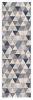 2' X 20' Navy Blue Geometric Diamond Runner Rug