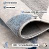 2' X 20' Navy Blue Geometric Diamond Runner Rug