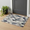 2' X 3' Navy Blue Geometric Diamond Scatter Rug