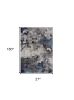 2' X 15' Navy Blue Cobblestone Pattern Runner Rug