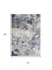 2' X 5' Navy Blue Cobblestone Pattern Area Rug