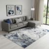 8' X 11' Navy Blue Cobblestone Pattern Area Rug