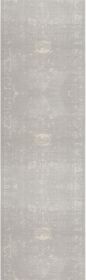 13' Gray And Ivory Floral Runner Rug