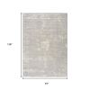 8' X 11' Modern Gray Distressed Area Rug