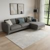 8' X 11' Modern Gray Distressed Area Rug