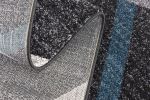 5' X 8' Distressed Black And Gray Abstract Area Rug