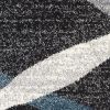7' X 9' Distressed Black And Gray Abstract Area Rug