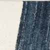 5' X 8' White And Blue Abstract Strokes Area Rug