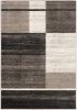 7' X 9' Brown And Beige Abstract Blocks Area Rug