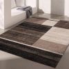 7' X 9' Brown And Beige Abstract Blocks Area Rug