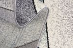 4' X 6' Gray And Blue Prism Pattern Area Rug