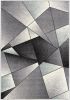 4' X 6' Gray And Blue Prism Pattern Area Rug