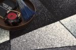 7' X 9' Grey Blue Geometric Area Rug