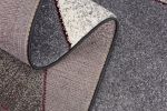 4' X 6' Grey Red Geometric Area Rug