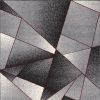 7' X 9' Grey Red Geometric Area Rug