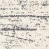 5' X 8' White And Gray Checkered Area Rug