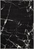 7' X 9' Black And White Abstract Area Rug