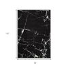 7' X 9' Black And White Abstract Area Rug
