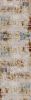 13' Beige And Gold Abstract Shag Runner Rug