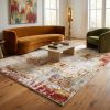 8' X 11' Beige Abstract Area Rug