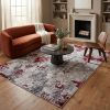 4' X 6' Red Abstract Dhurrie Area Rug