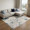 8' X 10' Blue Abstract Dhurrie Area Rug
