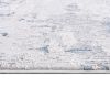 8' Blue Abstract Dhurrie Runner Rug