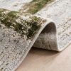 3' X 5' Green Abstract Dhurrie Area Rug