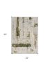 3' X 5' Green Abstract Dhurrie Area Rug